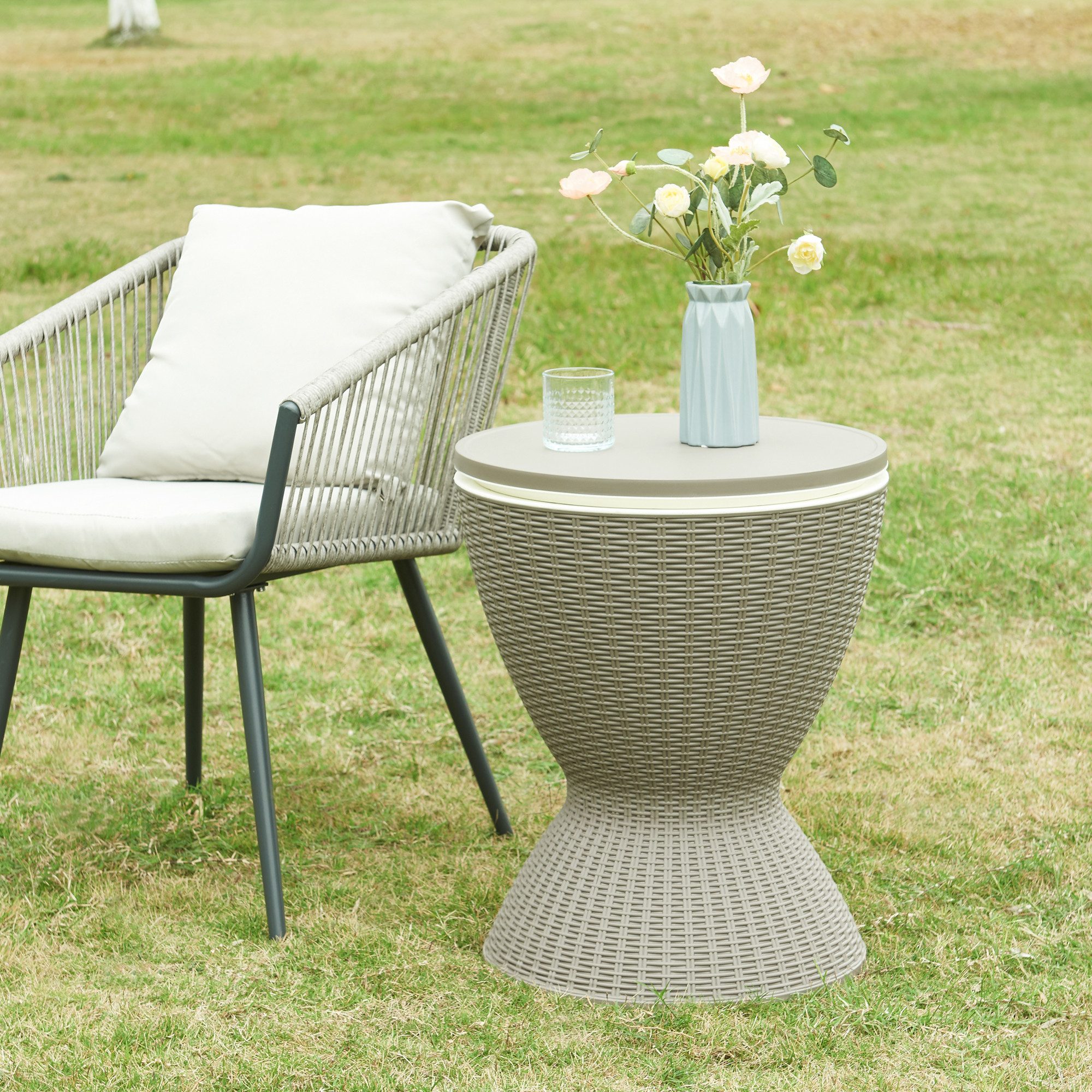 casa.pro Gartentisch, »Atessa« Cool Bar mit anhebbarer Tischplatte Hellbrau günstig online kaufen