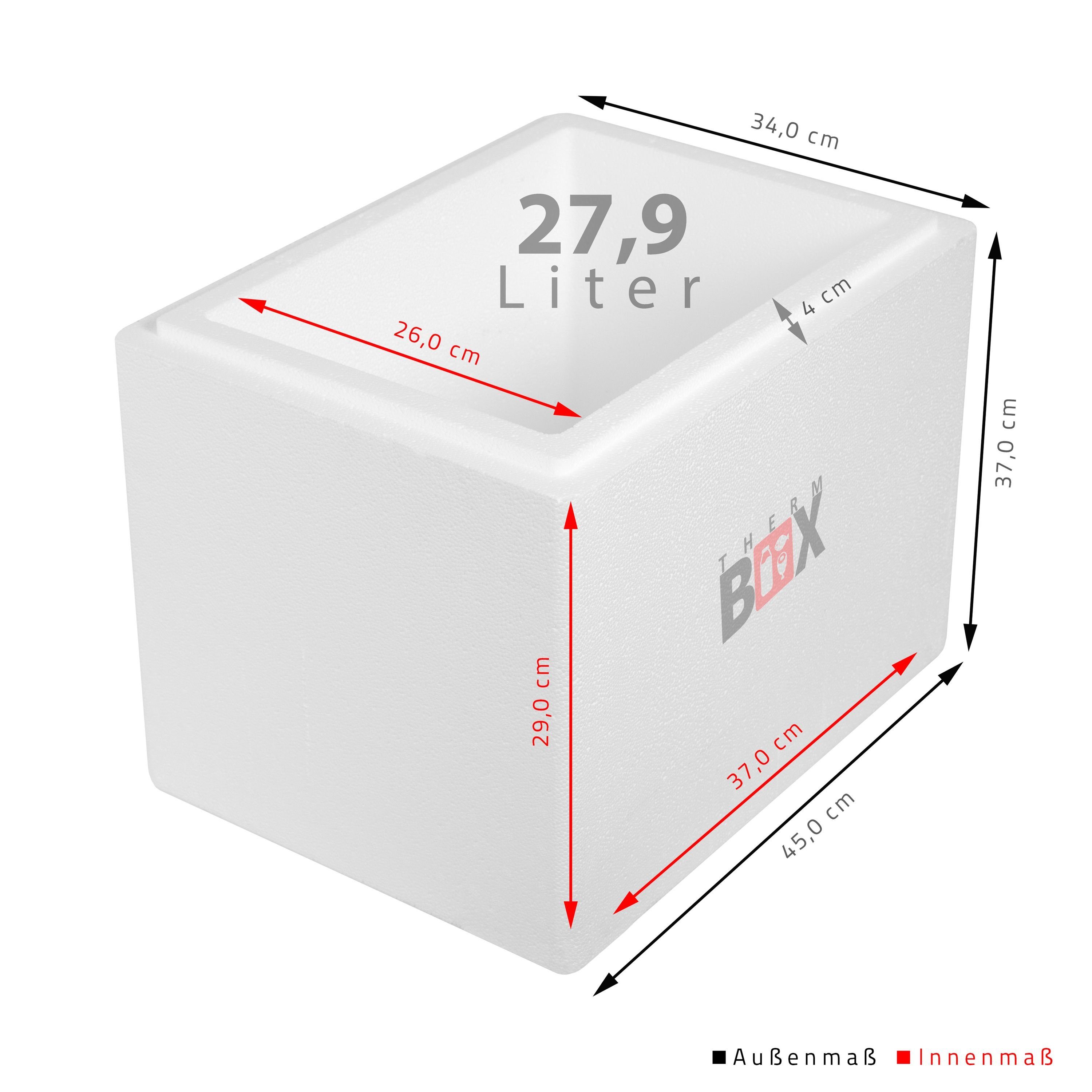 Therm-Box Styroporbox 1W Innen:19x10x8cm Isolierbox Thermo Kühlbox Warmhaltebox 