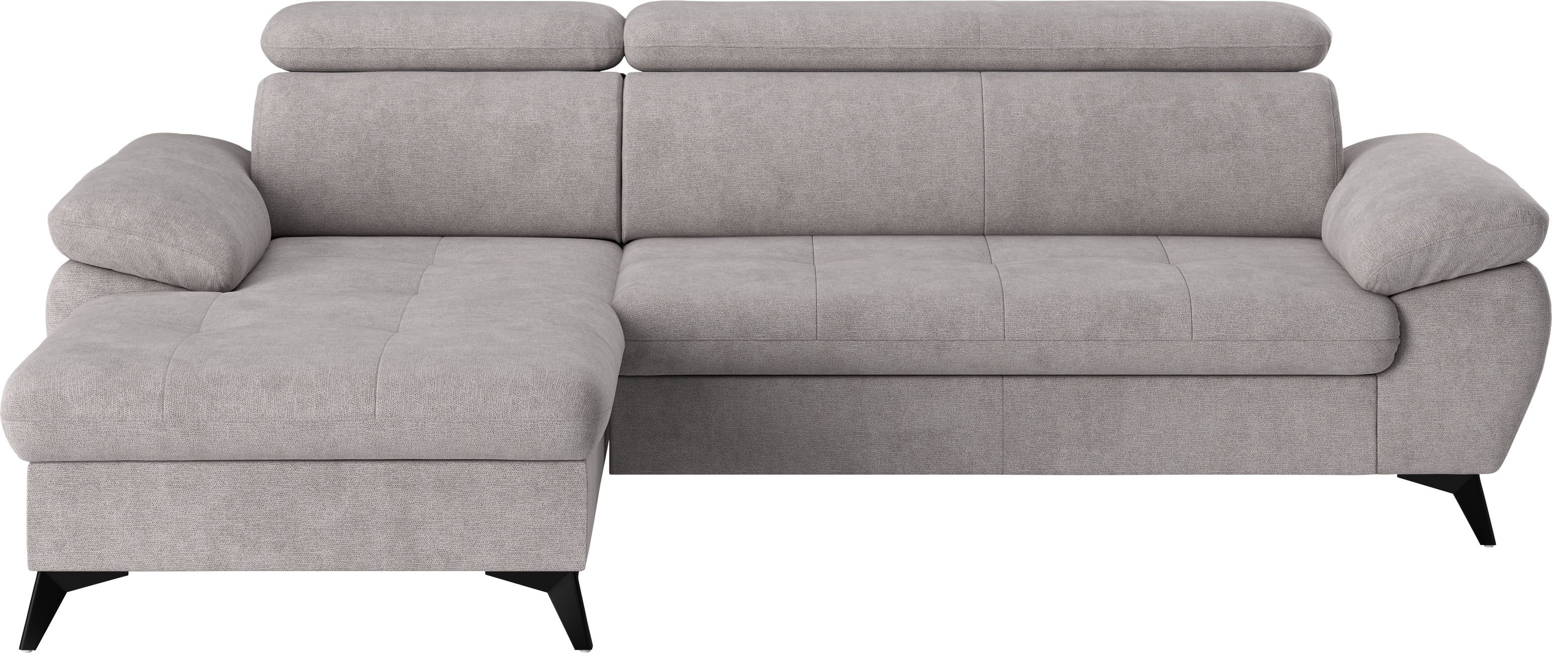 COTTA Ecksofa Hudson L-Form, mit Kopfteilverstellung, günstig online kaufen