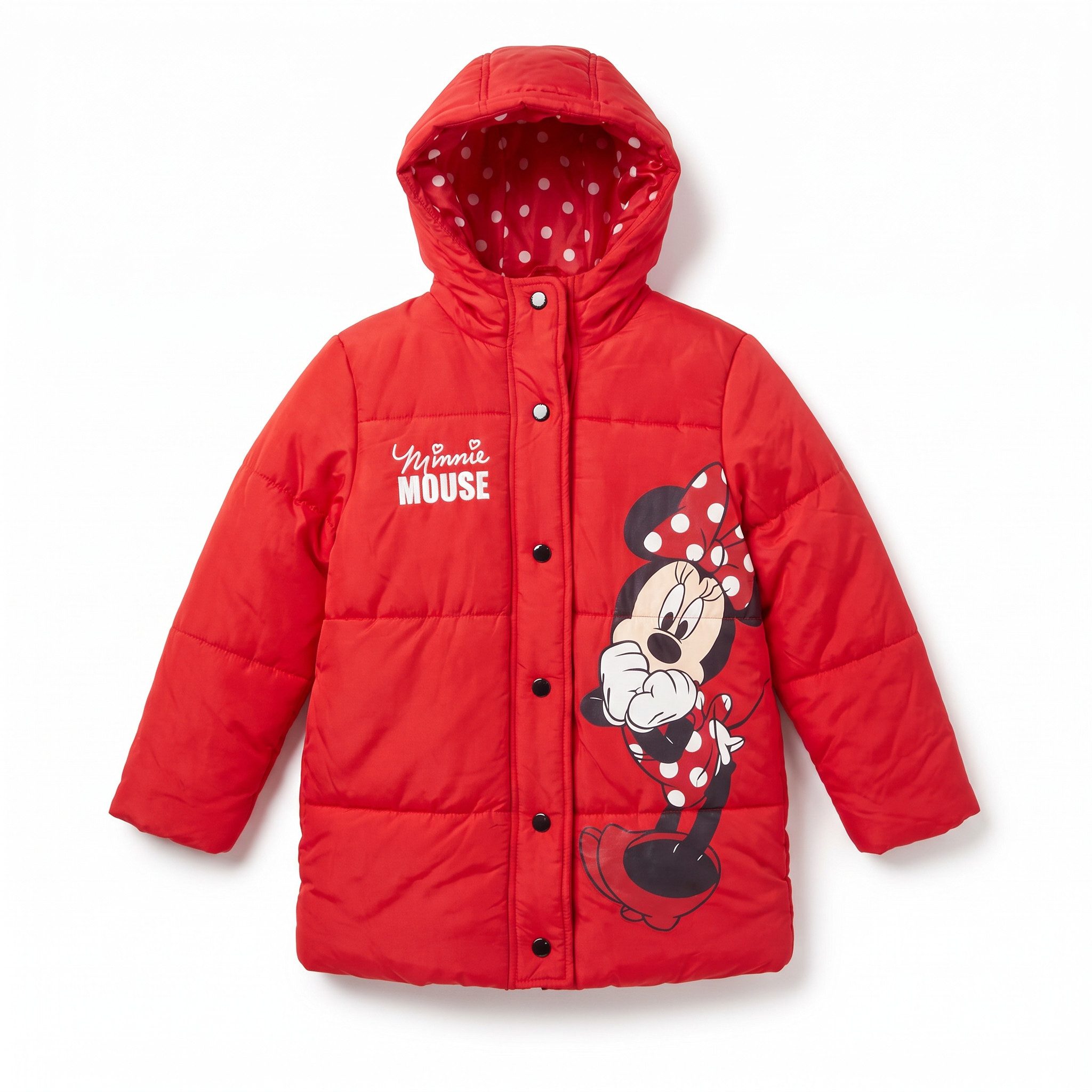 Disney Winterjacke Disney Minnie Maus Kinder Winterjacke Mädchen Jacke mit Kapuze Gr. 92 bis 128