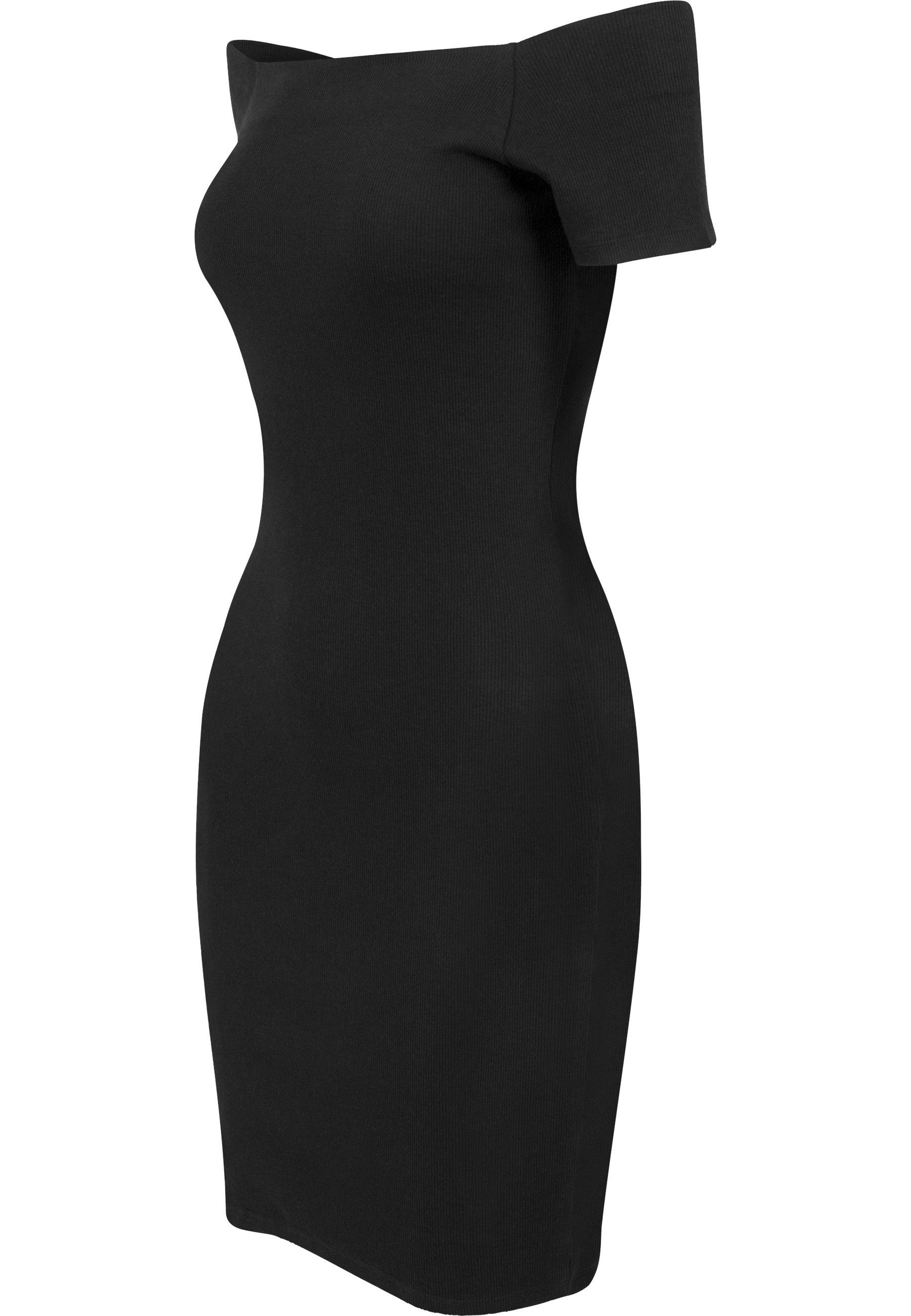 URBAN CLASSICS Shirtkleid Urban Classics Damen Ladies Off Shoulder Rib Dress (1-tlg) – Bild 3 von 5