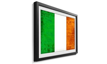 WandbilderXXL Bild mit Rahmen Irland, Flagge, Wandbild, in 4 Größen erhältlich