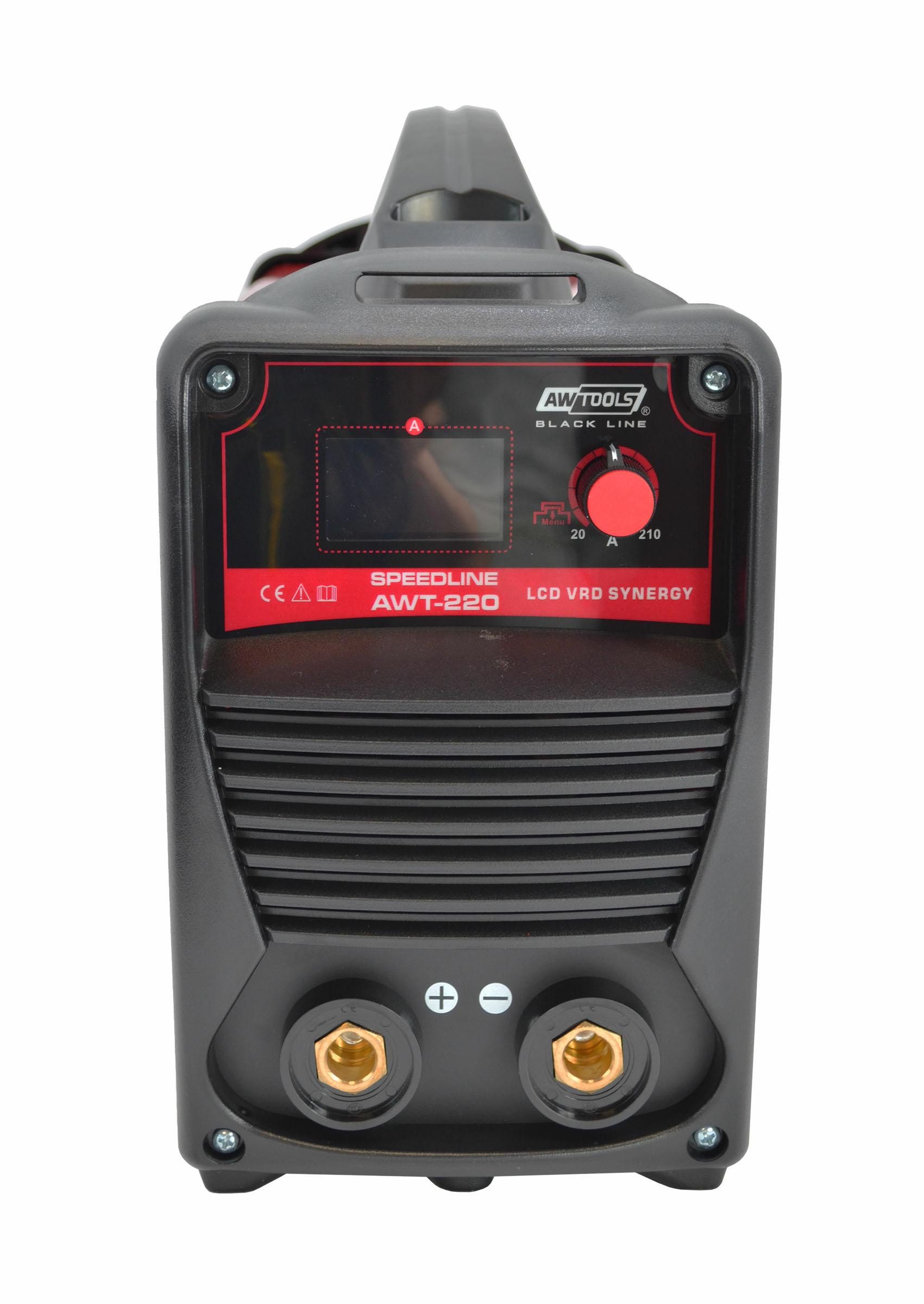 AWTOOLS Inverterschweißgerät AWTOOLS Inverter-Schweißgerät SPEEDLINE AWT-220 LCD VRD SYNERGY BLACK