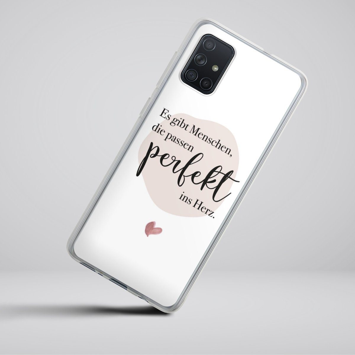 DeinDesign Handyhülle Es gibt Menschen die passen, Samsung Galaxy A71 Silikon Hülle Bumper Case Handy Schutzhülle