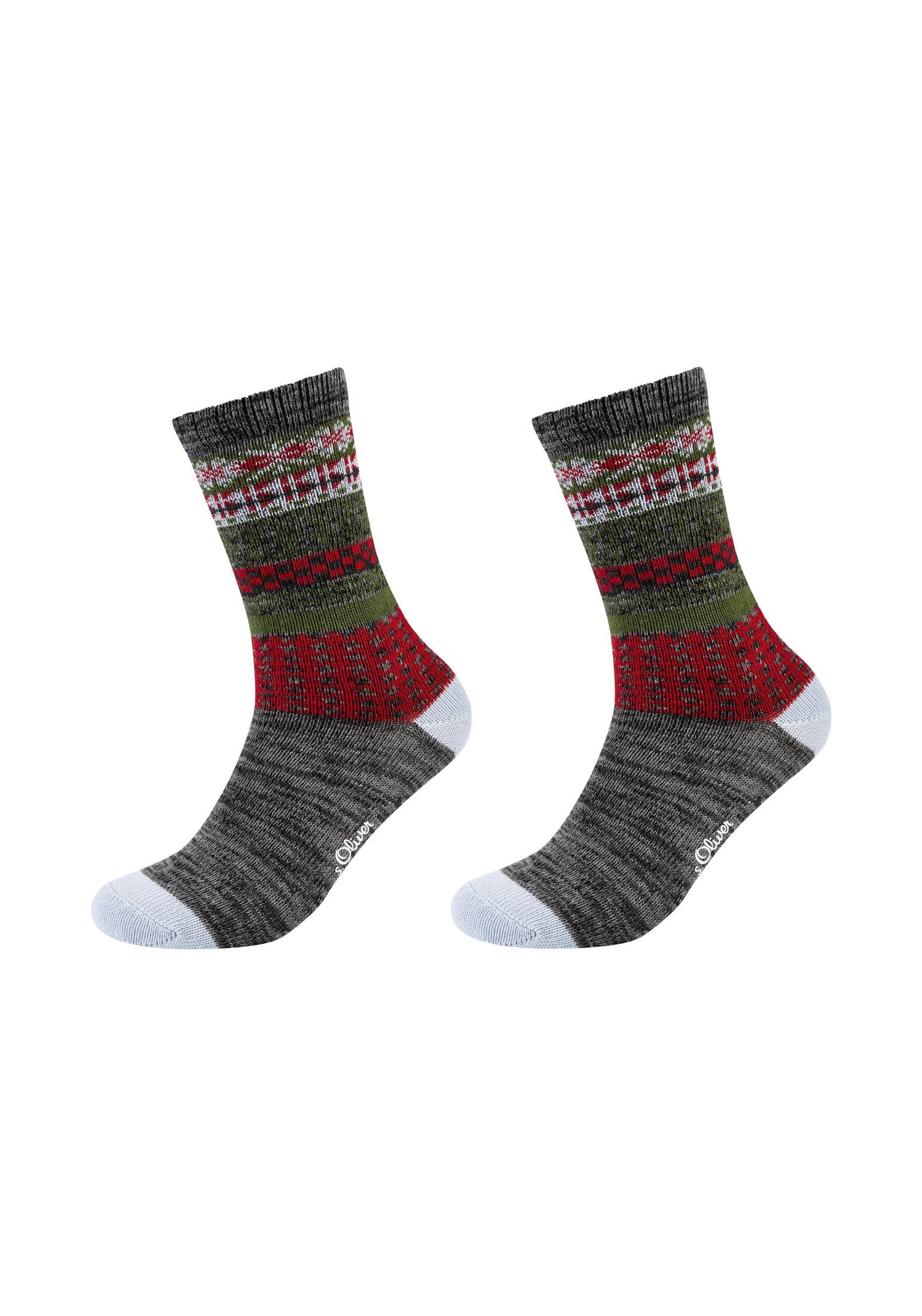 s.Oliver Socken Socken 2er Pack, Stilvolles Norwegian Design: modernes,  ansprechendes Design