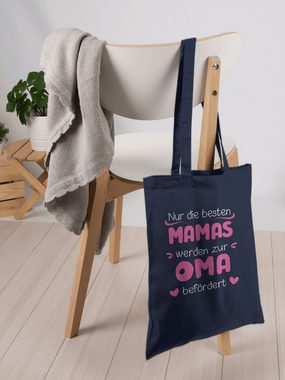 Shirtracer Umhängetasche Nur die besten Mamas werden zur Oma befördert rosa weiß, Oma Geschenk