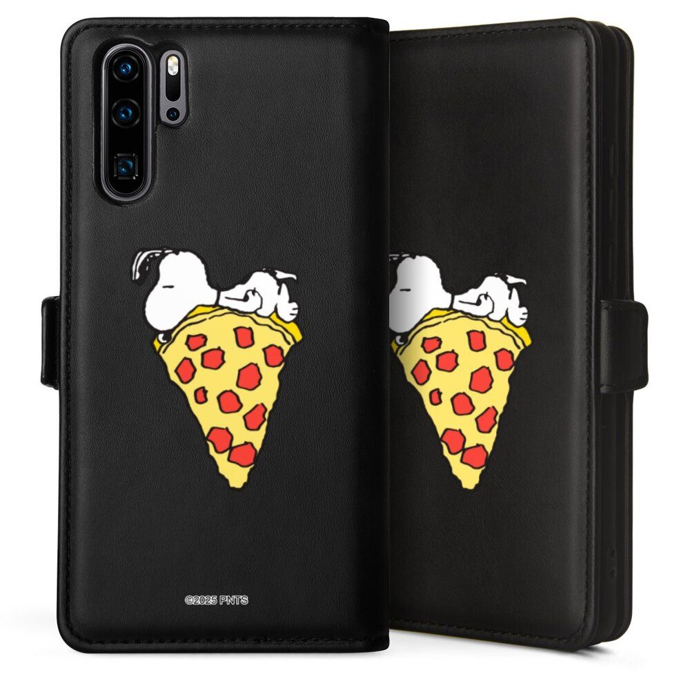 DeinDesign Handyhülle Peanuts Pizza Snoopy Snoopy Pizza, Huawei P30 Pro New Edition Hülle Flip Case Klapphülle
