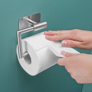 bremermann Toilettenpapierhalter Bad-Serie PIAZZA TAPE Toilettenpapierhalter selbstklebend Edelstahl