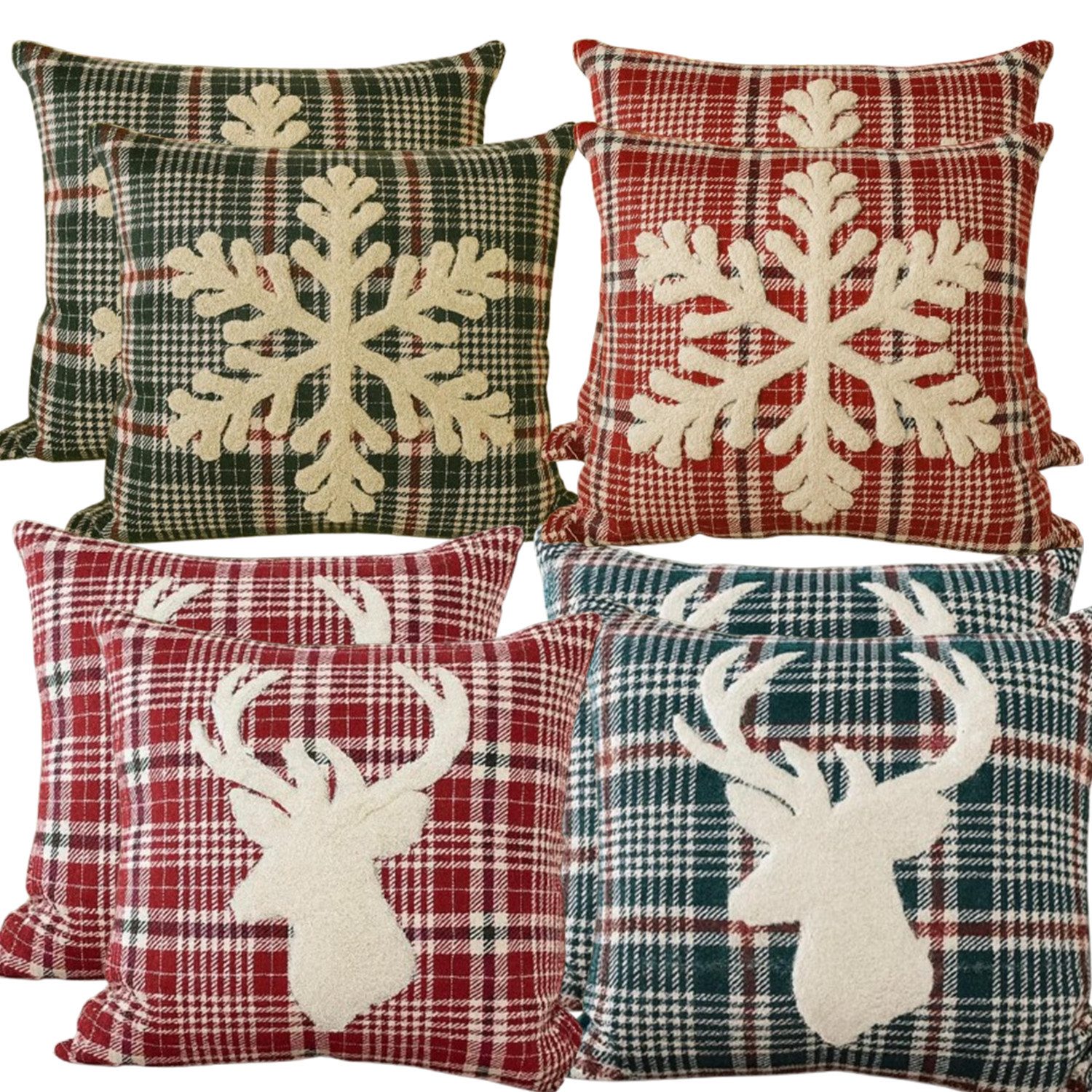 inovesis Kissenbezüge Weihnachts Kissenbezüge aus Leinen, Festliche Dekokis günstig online kaufen