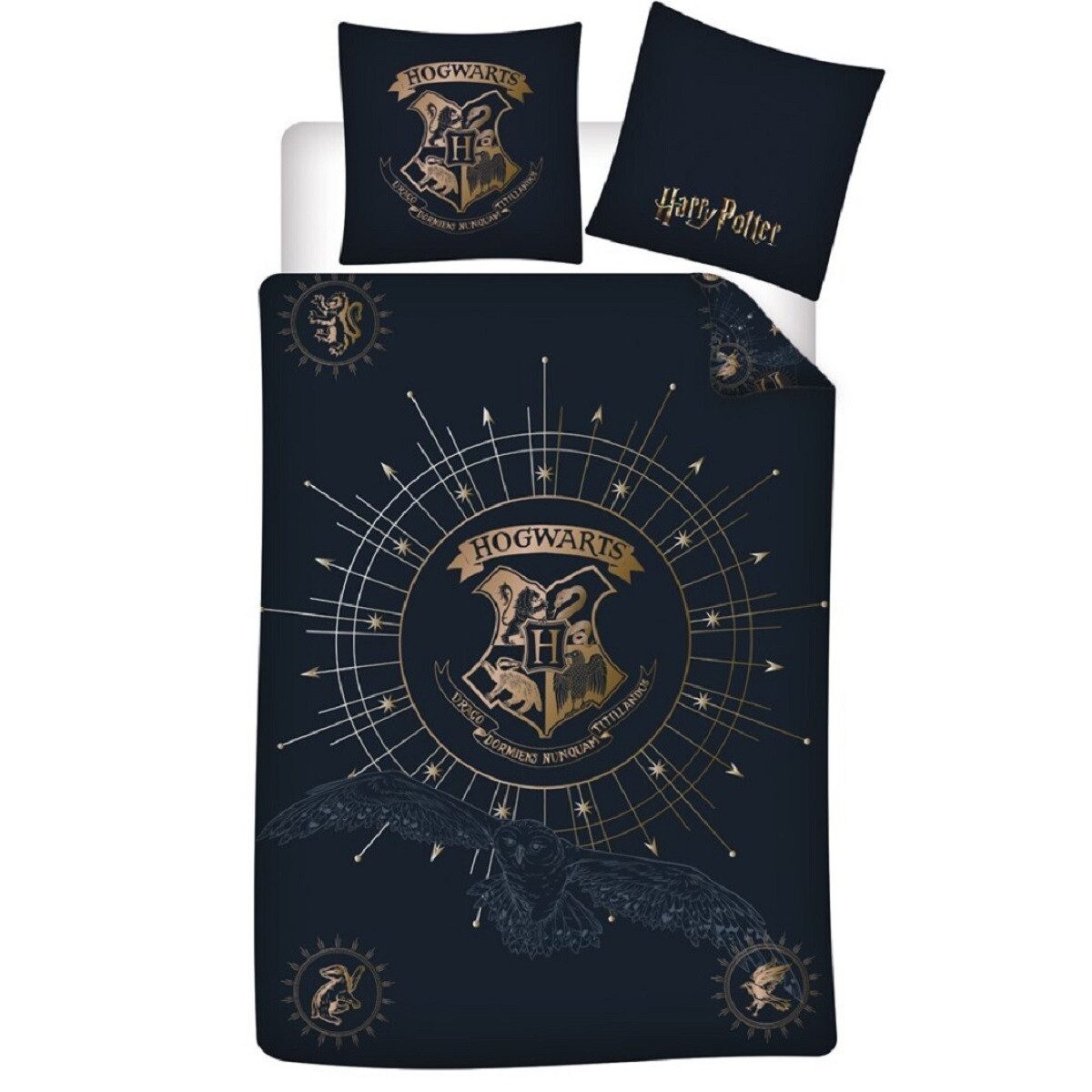 Harry Potter Bettwäsche Set Decke & Kissenbezug 140x200 + 65x65 cm aus Poly günstig online kaufen