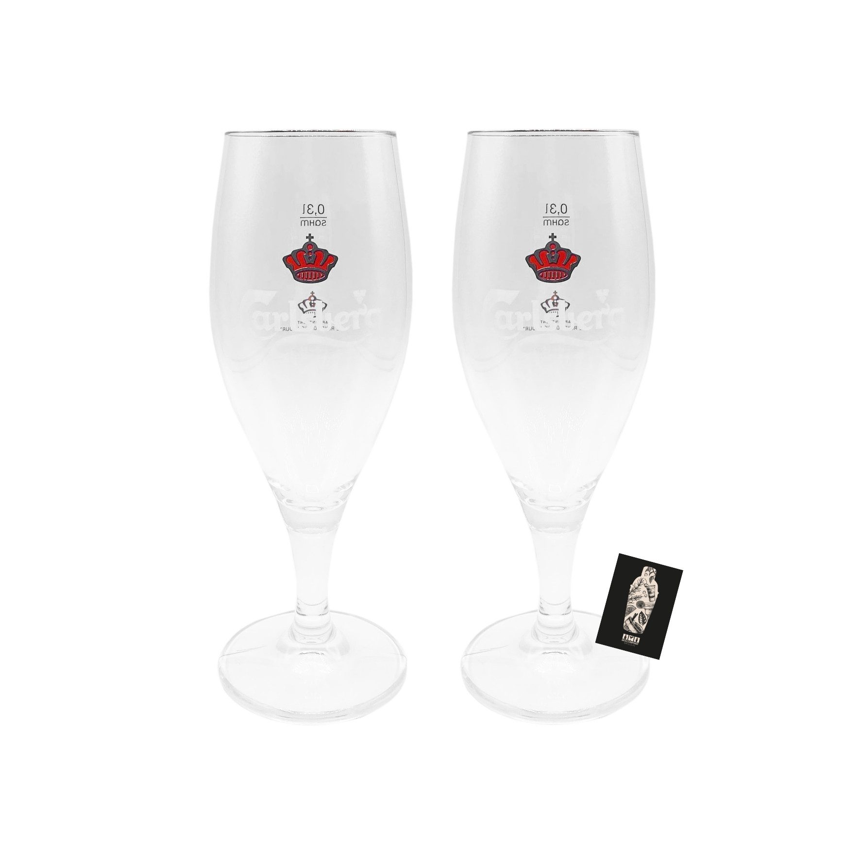 Berg Gläser-Set Carlsberg 2er Set Bierglas 0,3L Bierglas Glas Gläser Set