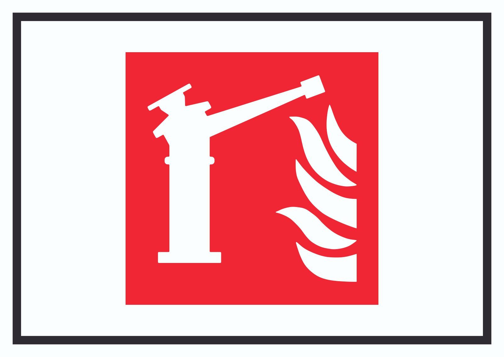 Hinweisschild Feuerlöschmonitor Symbol Schild