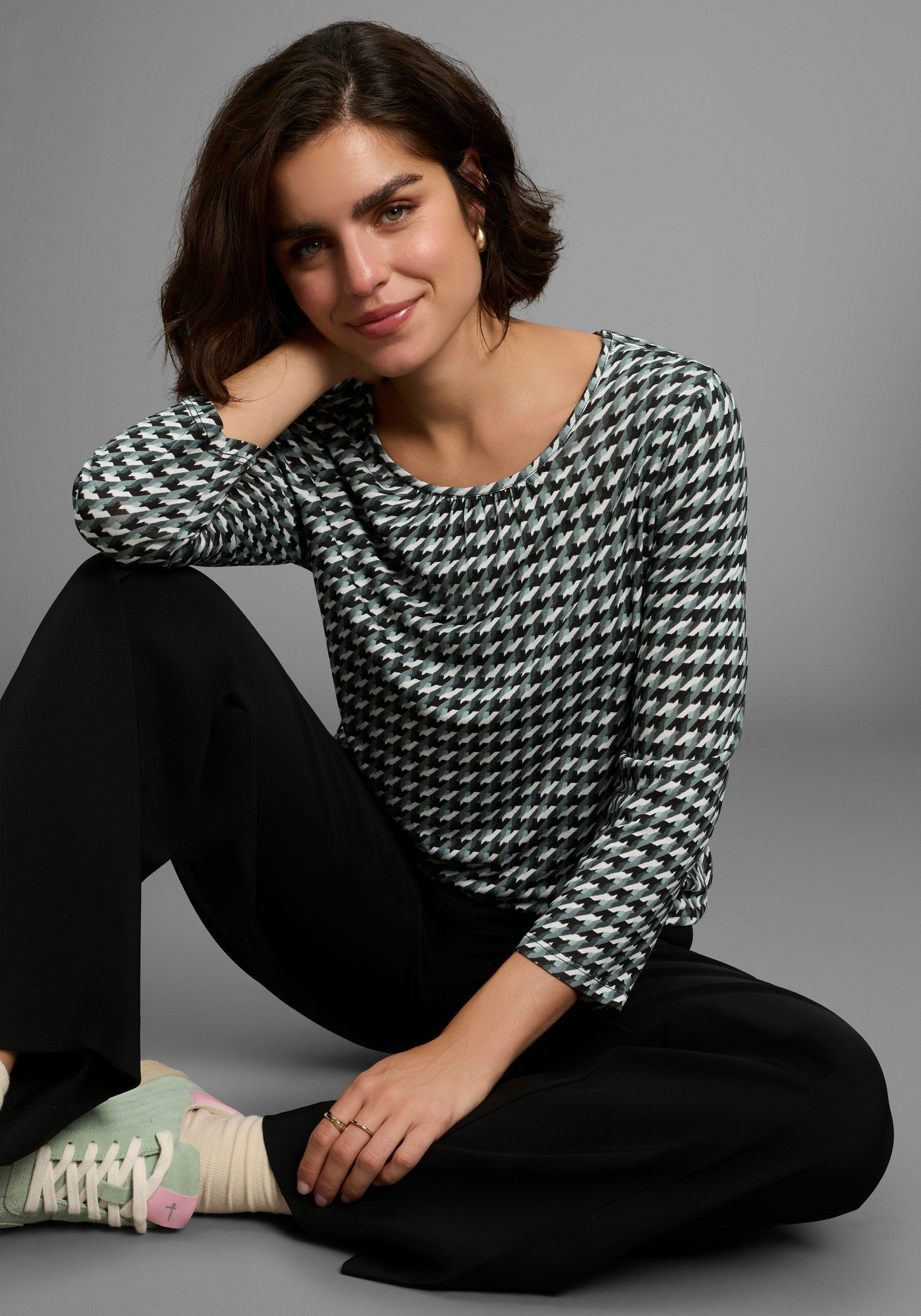 Laura Scott 3/4-Arm-Shirt mit grafischem Allover-Print - NEUE KOLLEKTION günstig online kaufen