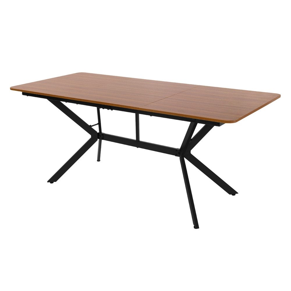 ML-DESIGN Esstisch Esszimmertisch Industrieller Küchentisch Wohnzimmertisch Schreibtisch, Tisch 180x80x75cm aus MDF Dunkelbraun Wohnzimmertisch mit Stahlgestell