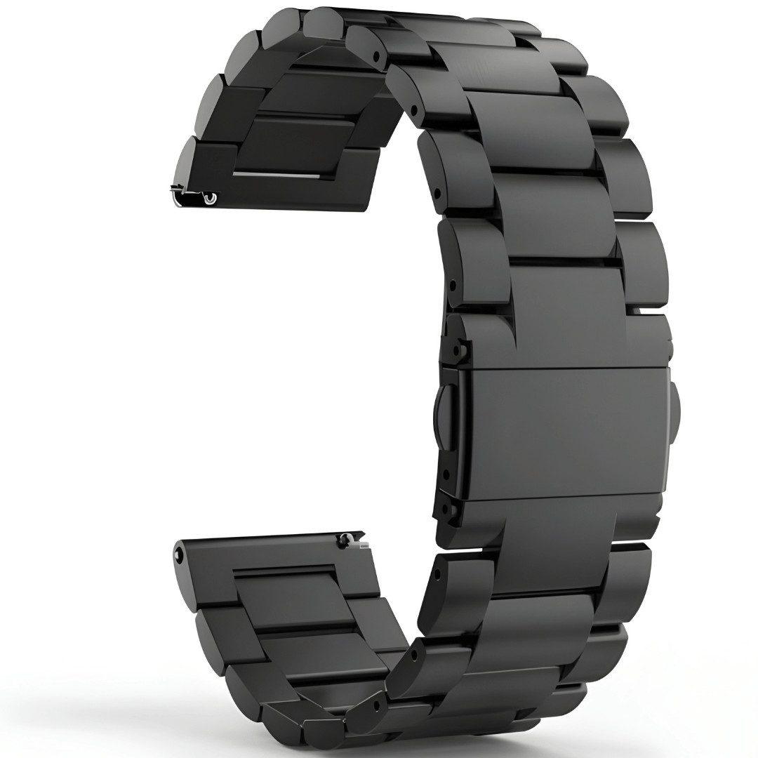 SmartUP Smartwatch-Armband 18mm / 20mm / 22mm Stegbreite Metall Gliederarmband Edelstahl Ersatz, inklusive Kürzwerkzeug