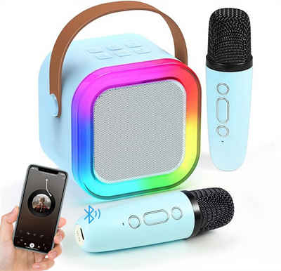 XDOVET Karaoke-Maschine für Kinder und Erwachsene, Zwei Mikrofon Karaoke-Maschine (Tragbarer Bluetooth-Lautsprecher mit Stimmeffekten)