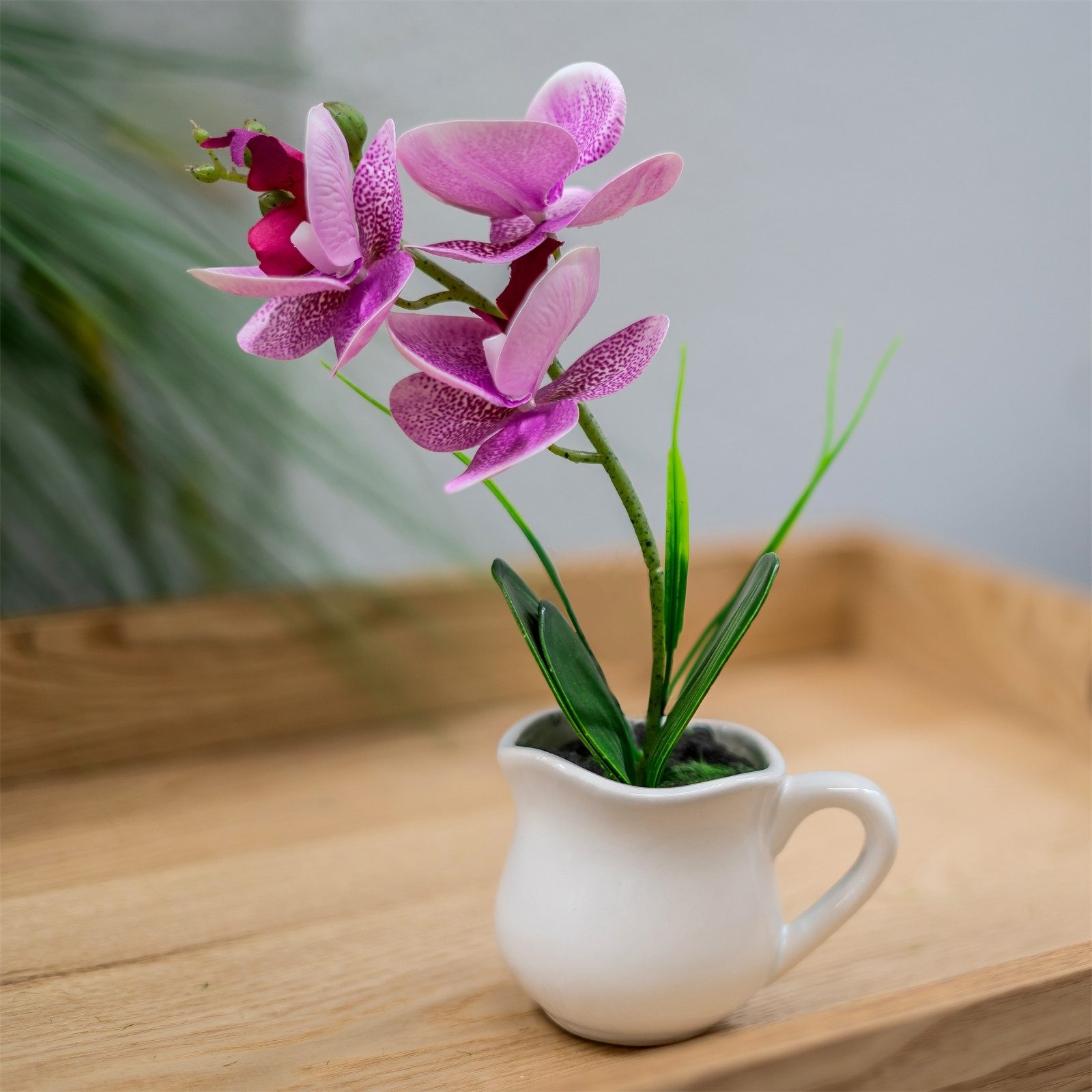Kunstblume Kunstblume pink Orchidee im Topf günstig online kaufen