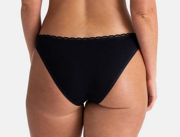 Dorina Hüftslip DORINA 3er-Pack Classic Brief Naomi, Hüftslip Baumwolle D000891 (Spar-Set, 3er-Pack, 3er-Set) Mit Spitzeneinfassung