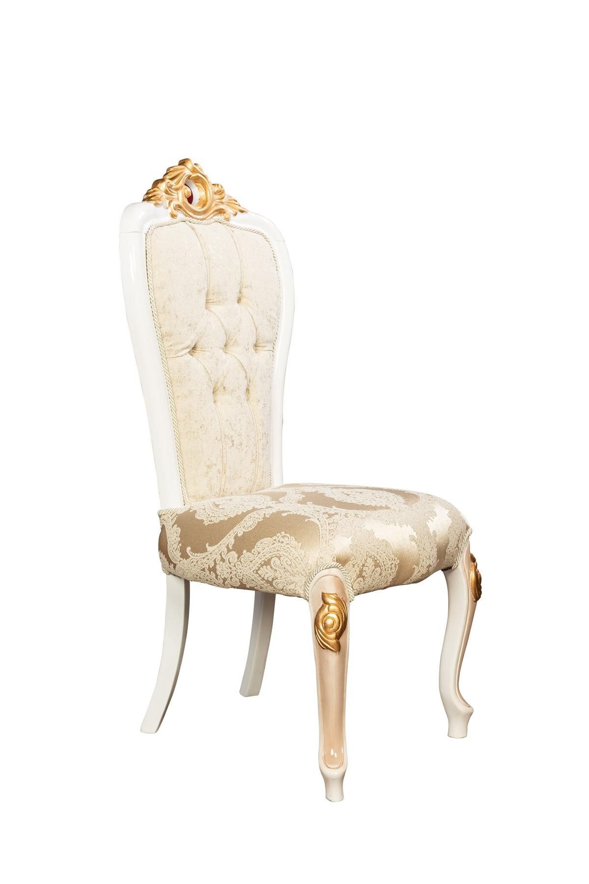 Xlmoebel Esszimmerstuhl Barock Rokoko Polsterstuhl Luxus Sessel für Wohnzimmer (1 St), Made in Europa