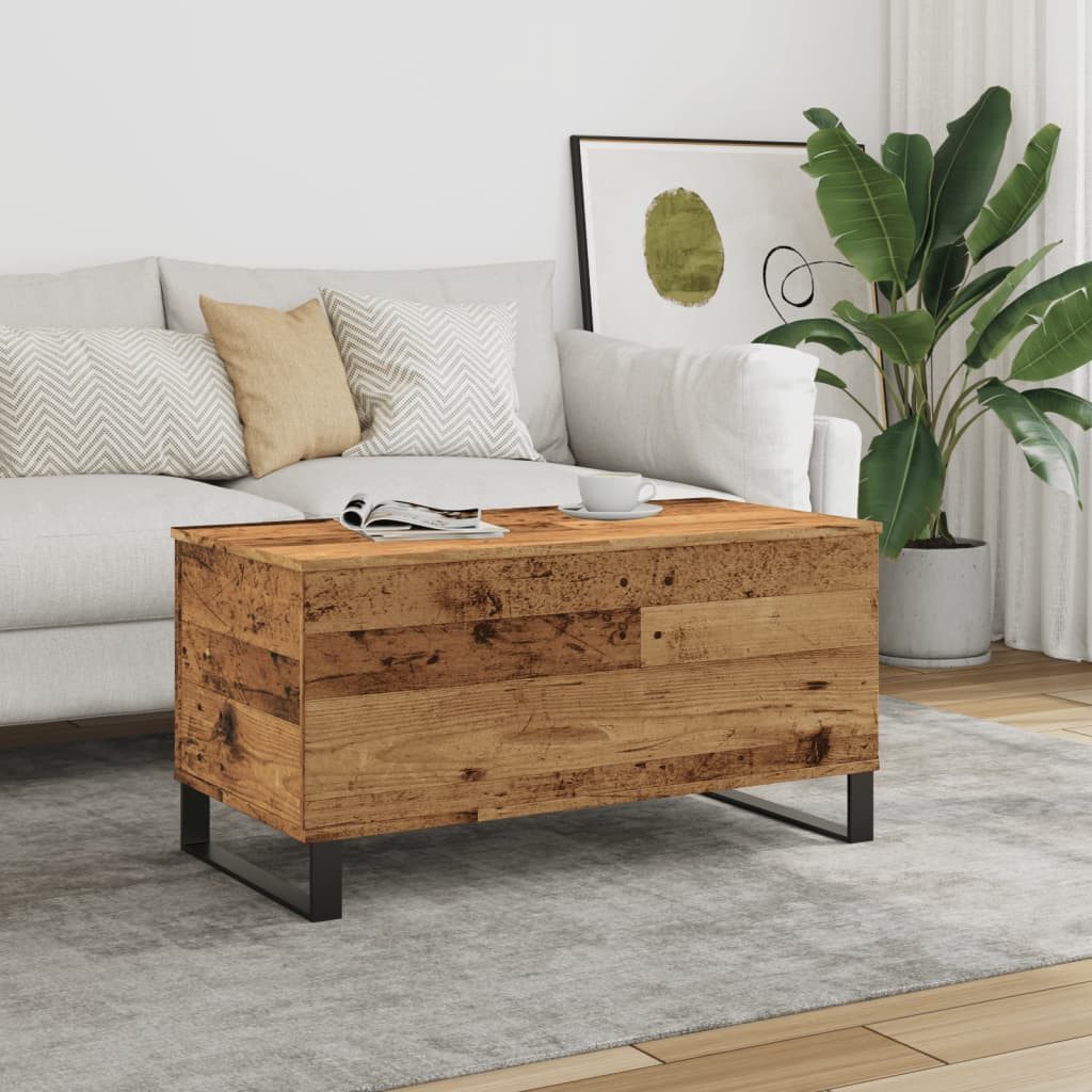 vidaXL Couchtisch NA Couchtisch Altholz-Optik 90x44,5x45 cm Spanplatte Beistelltisch