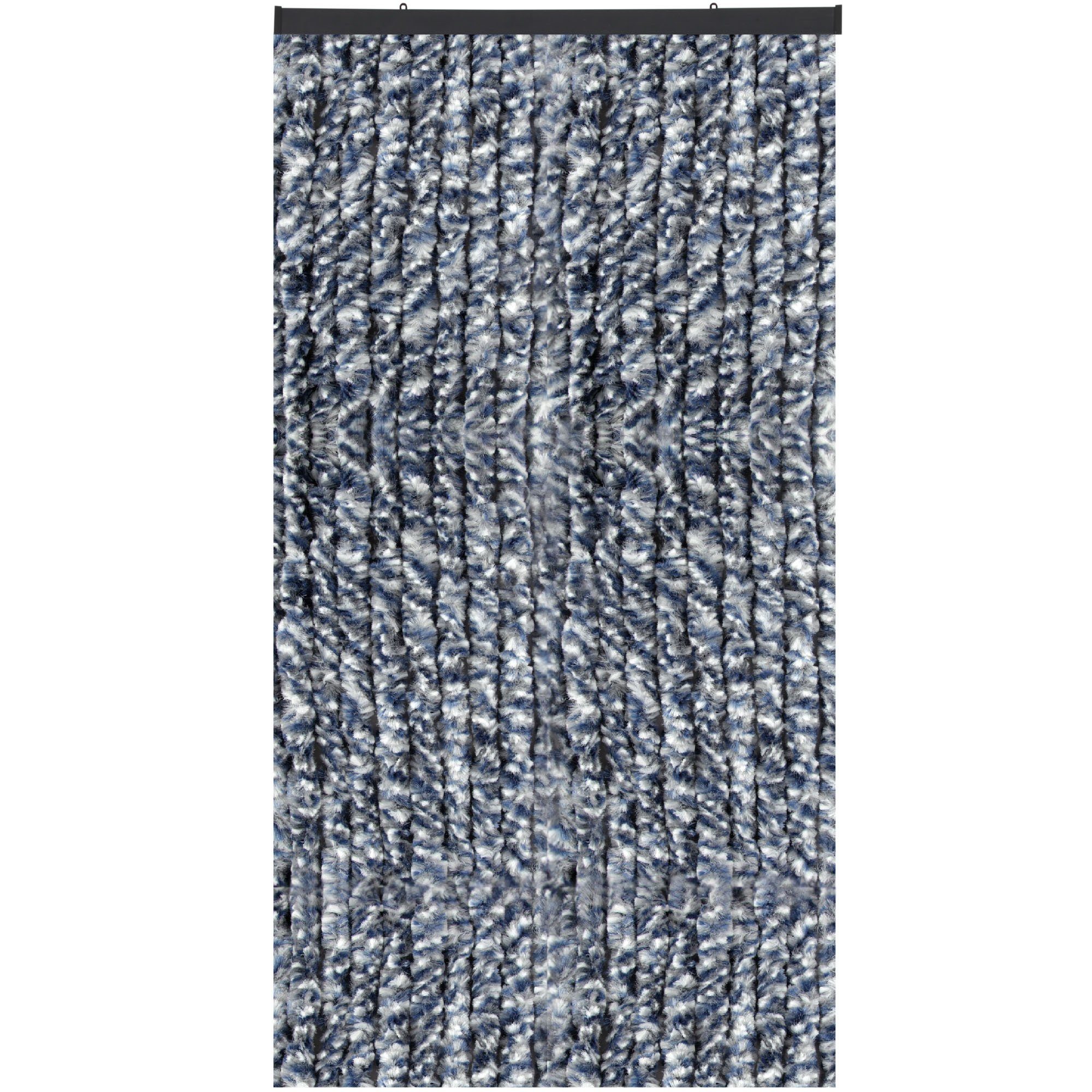 Türvorhang Flauschi, Arsvita, Ösen (1 St), Flauschvorhang 160x185 cm in Meliert blau - weiß - silber, viele Farben Meliert Blau/Weiß/Silber