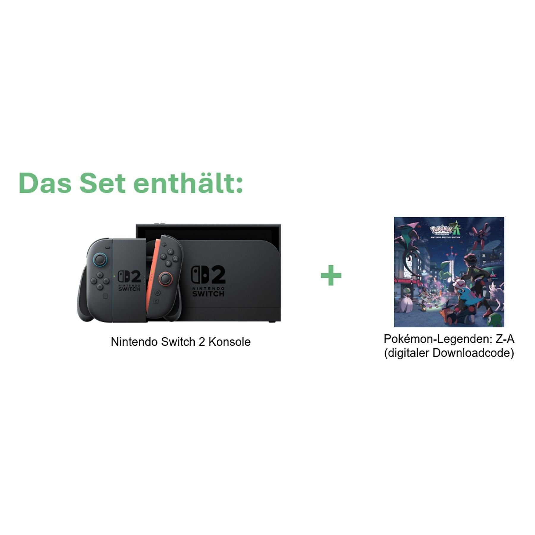 Nintendo Switch 2 Nintendo Switch 2 Konsole Bundle mit Pokemon-Legenden Z-A (Code)