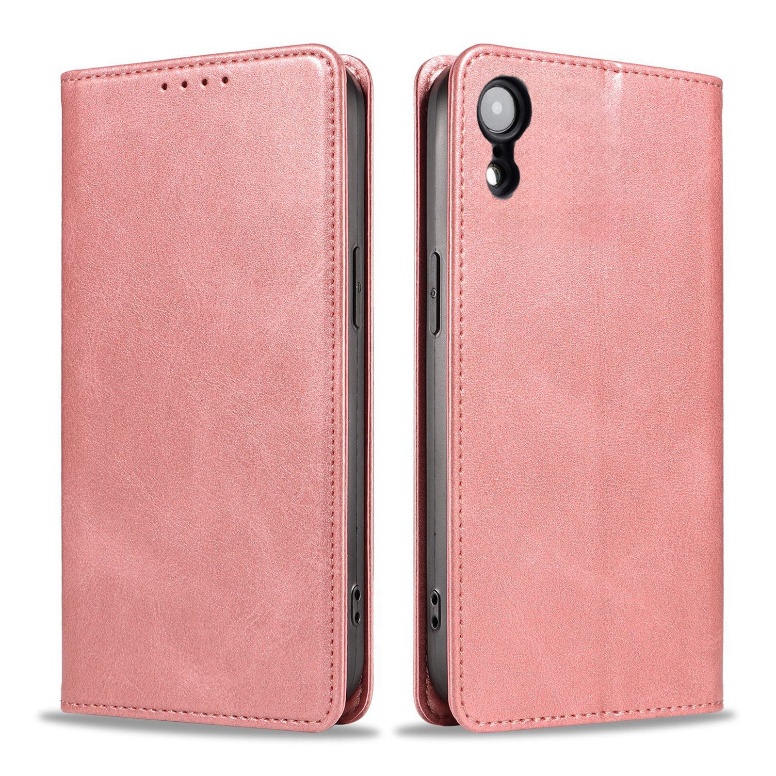 Tec-Expert Handyhülle Tasche Hülle für Apple iPhone XR 6.1 Zoll, 6.1", Cover Klapphülle Case mit Kartenfach Fliphülle aufstellbar