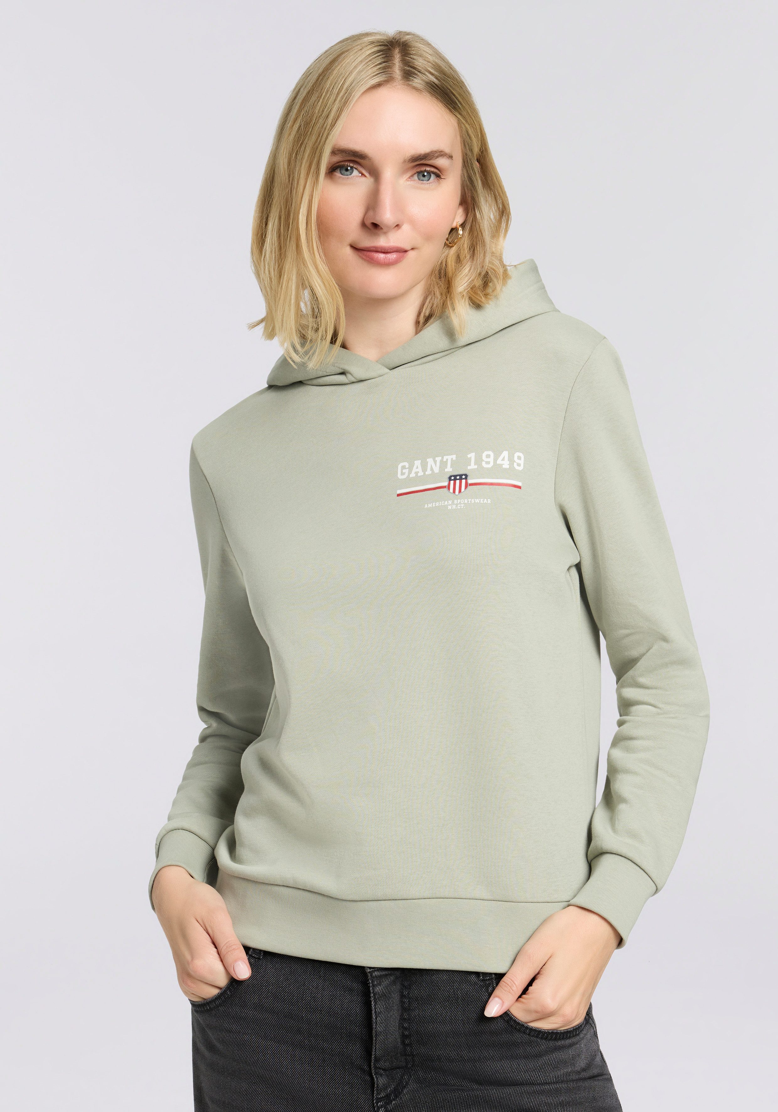 Gant Hoodie REG GRAPHIC HOODIE gerippte günstig online kaufen