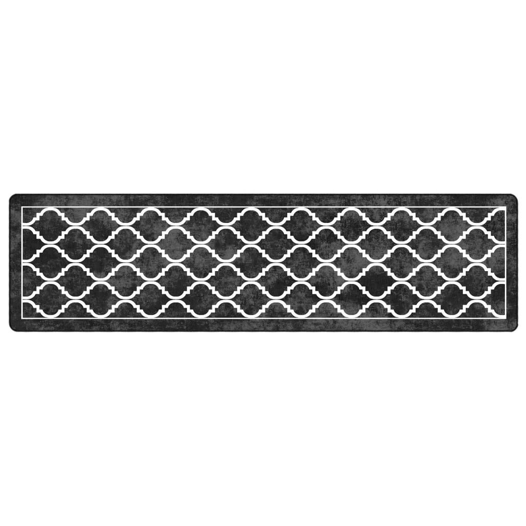 furnicato Teppich Waschbar Schwarz und Weiß günstig online kaufen