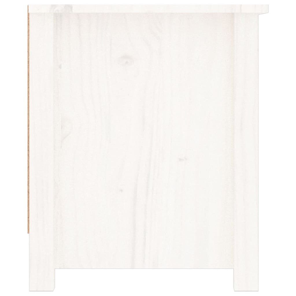 Massivholz Regal vidaXL cm 110x38x45,5 Weiß Kiefer Schuhschrank