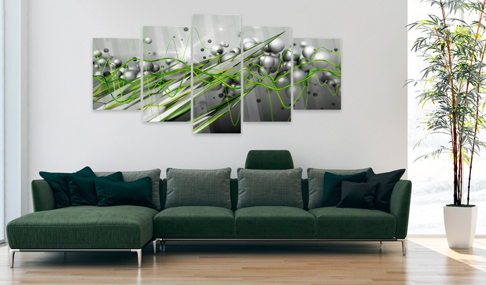 Artgeist Acrylglasbild Green Rhythm [Glass]