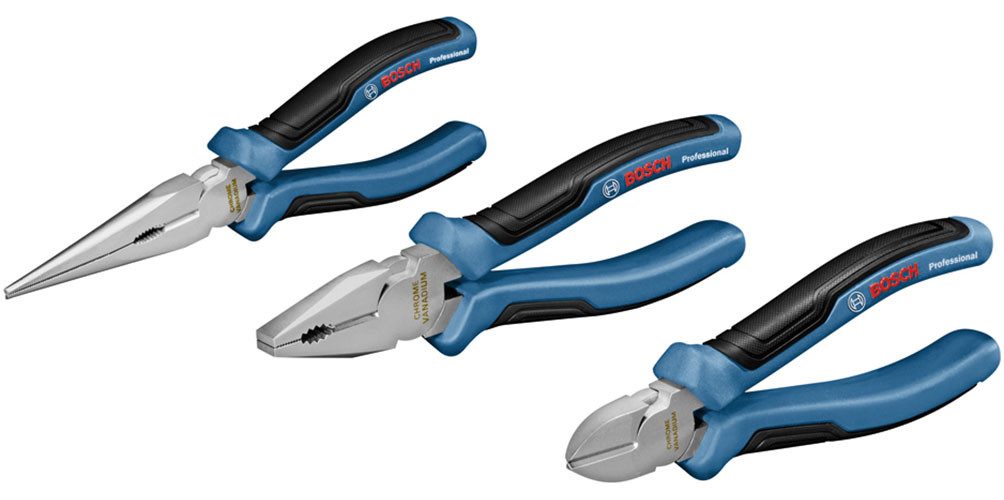 Bosch Professional Zangenset »1600A016BG«, 3-tlg., langlebige Zangen für professionelle Anwendungen