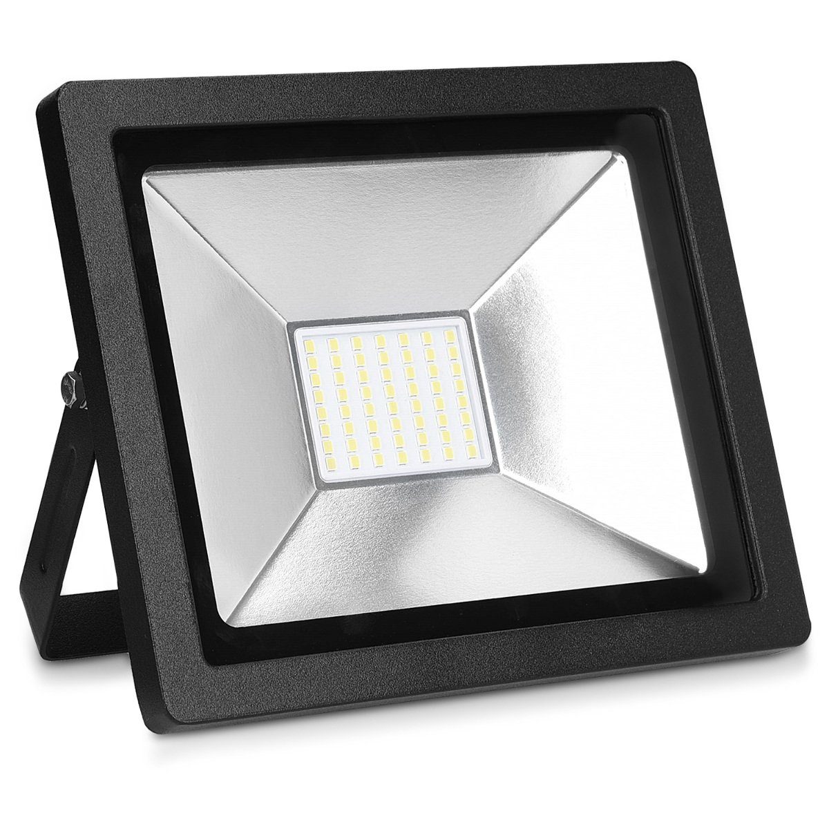 LED Strahler Flutlicht Flutlichtstrahler, 2100 mit fest Stromkabel LED integriert, Lumen kwmobile 30W LED -
