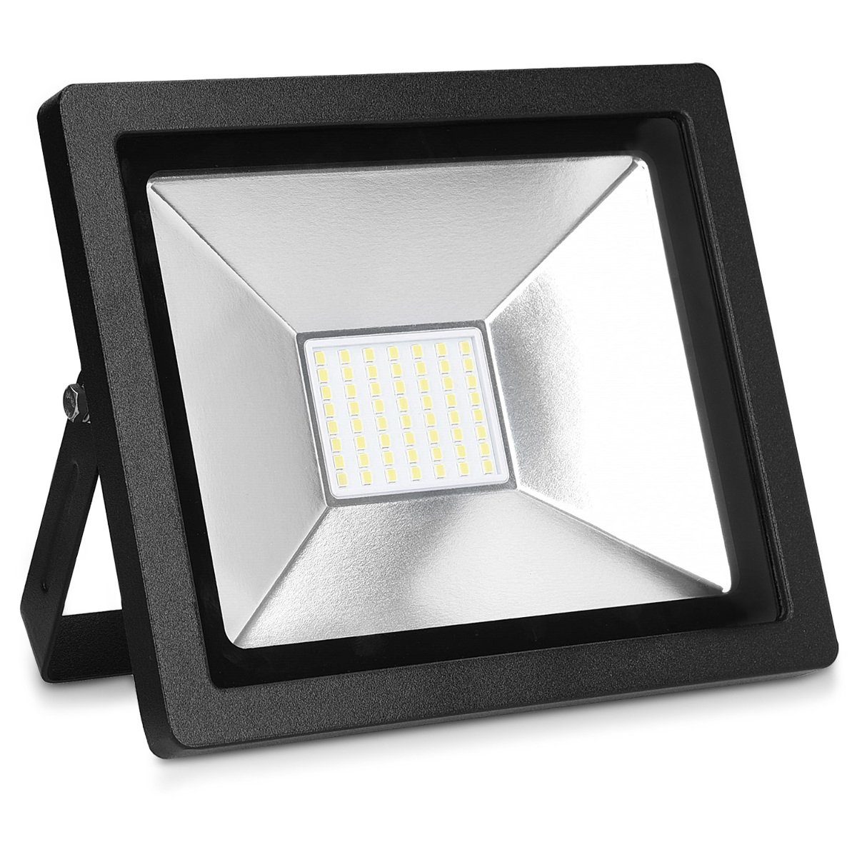 kwmobile LED Flutlichtstrahler, LED fest integriert, LED Flutlicht Strahler 30W - 2100 Lumen mit Stromkabel