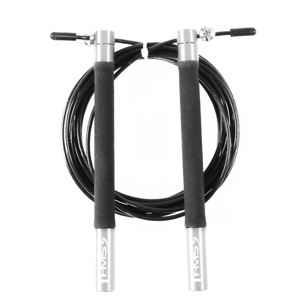 HMS Springseil Sprungseil Speedrope Fitnessseil, Kugellager, längenverstellbar, Stahlseil, 120 g