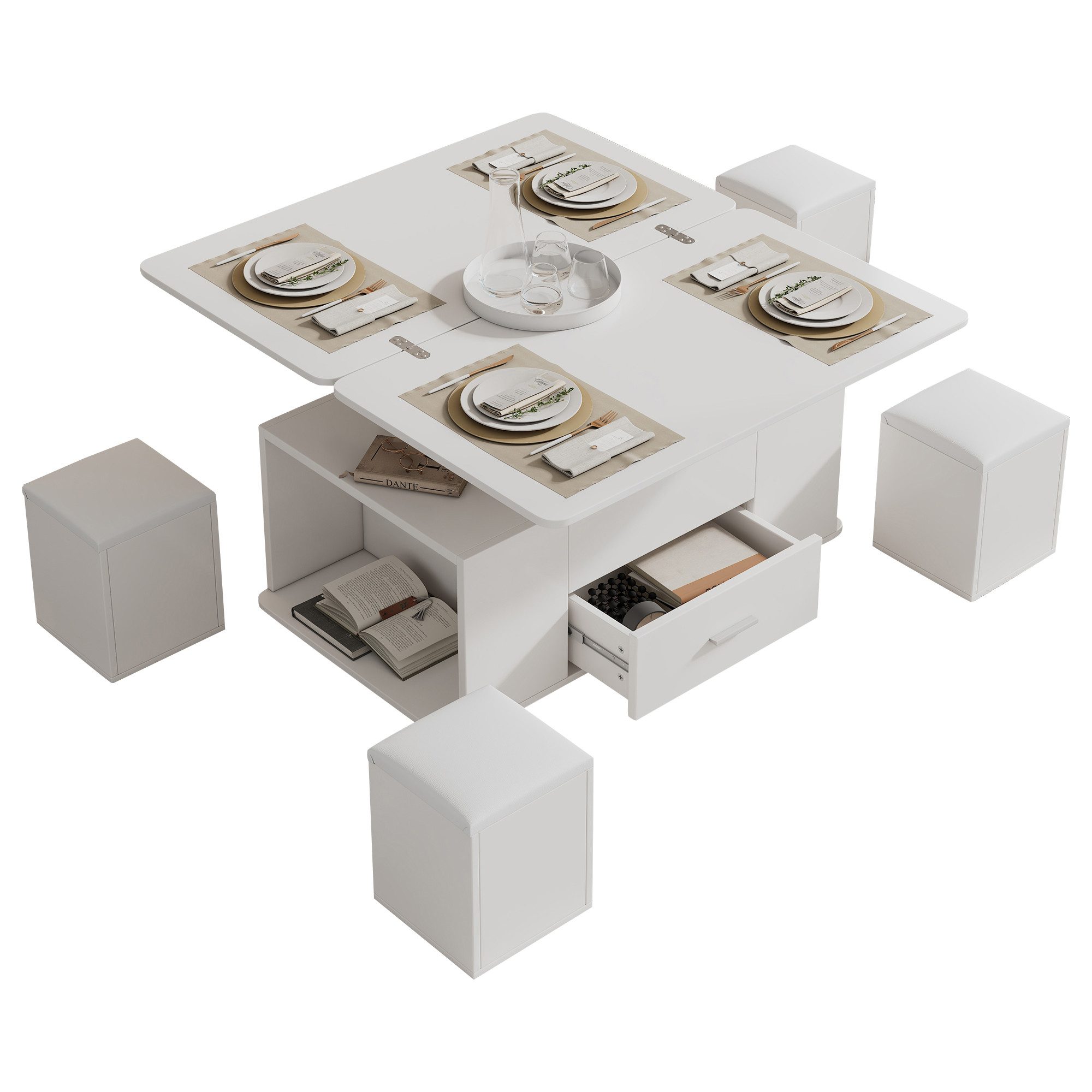 BlingBin Couchtisch Esstisch 4-in-1-Multifunktions-Wohnzimmertisch (Bewegli günstig online kaufen