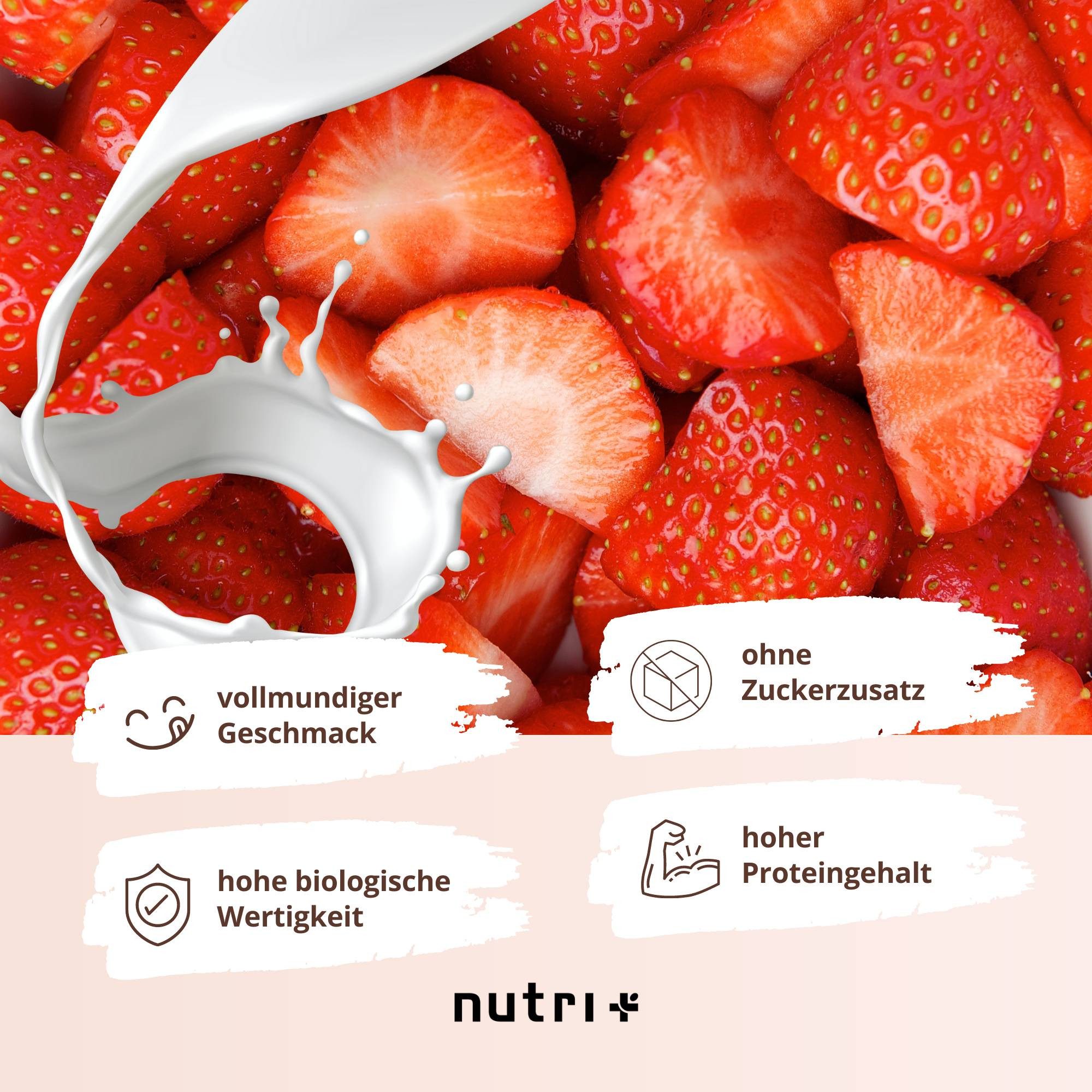 nutri+ Proteinpulver 6K Eiweiß Pulver, 1 er 1000 g