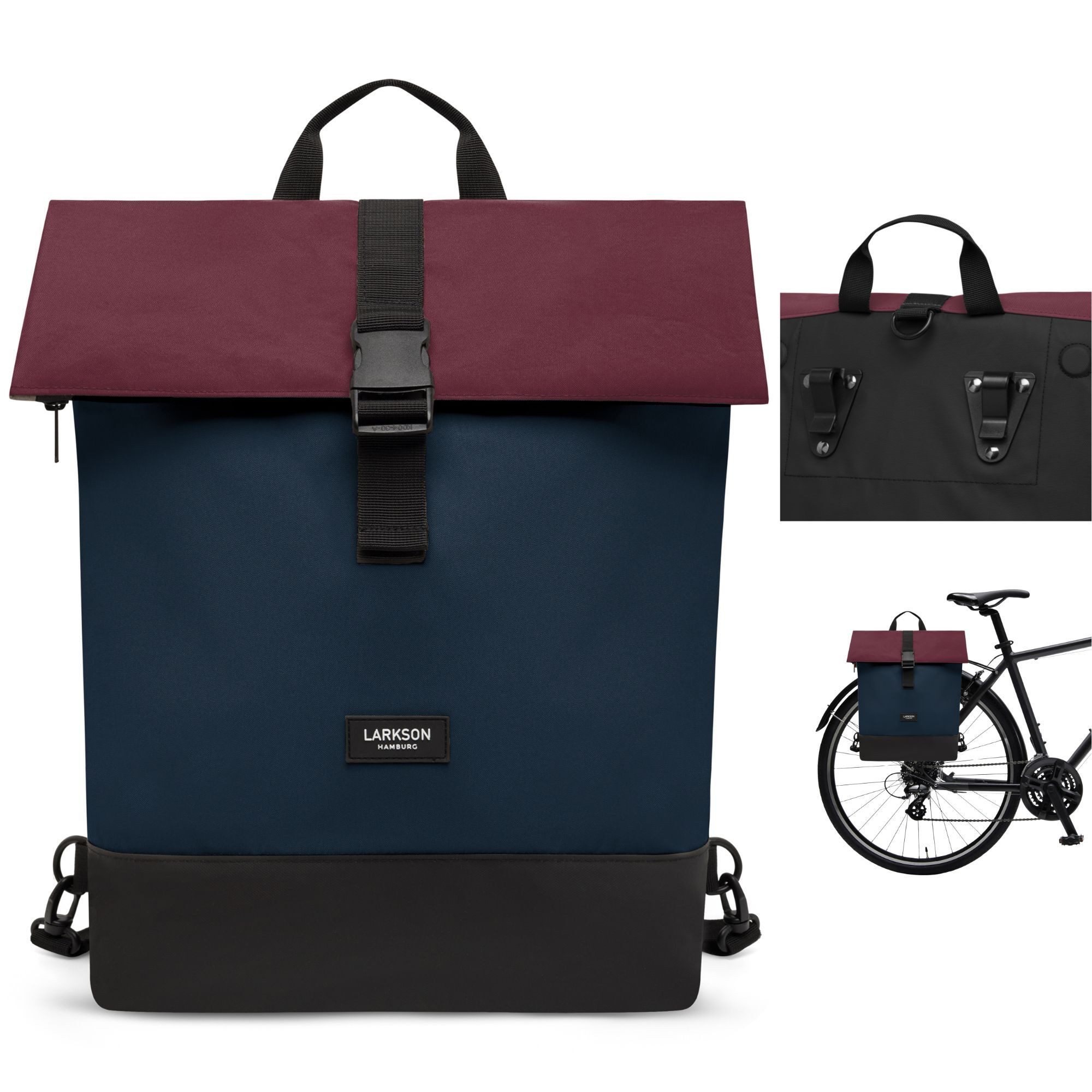 LARKSON Fahrradtasche Tammo Bike Fahrrad Rucksack Gepäckträger (1-tlg), Rucksack und Gepäckträgertasche, Wasserabweisend