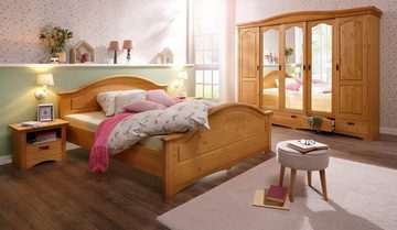 Home affaire Schlafzimmer-Set Konrad, (Set, 4-St), mit 5-trg. Kleiderschrank, Bett 180/200 cm und 2 Nachttischen