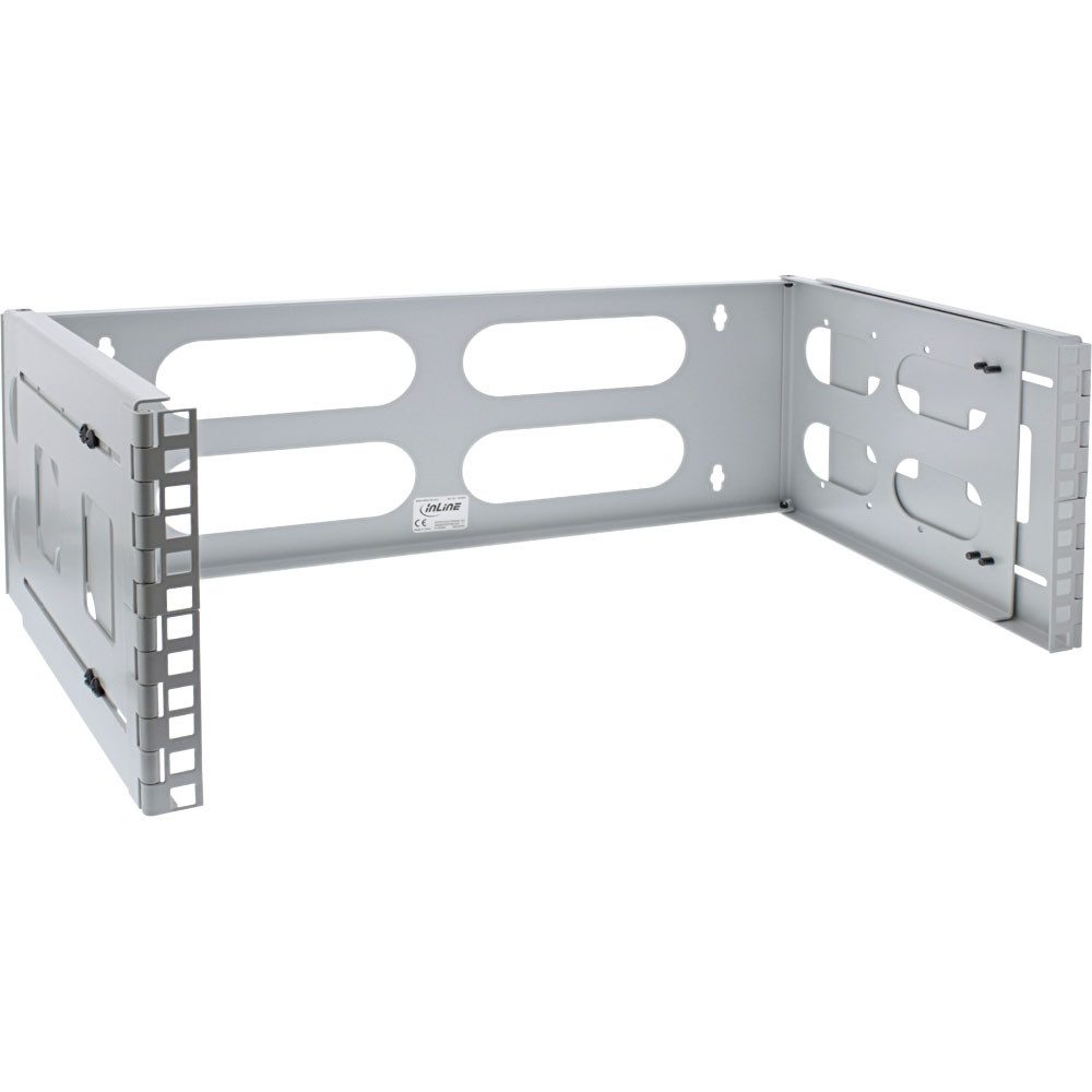 InLine® 19" Rack zur Wandmontage, 4HE, 24-40cm Tiefe, grau Netzwerk-Patch-Panel