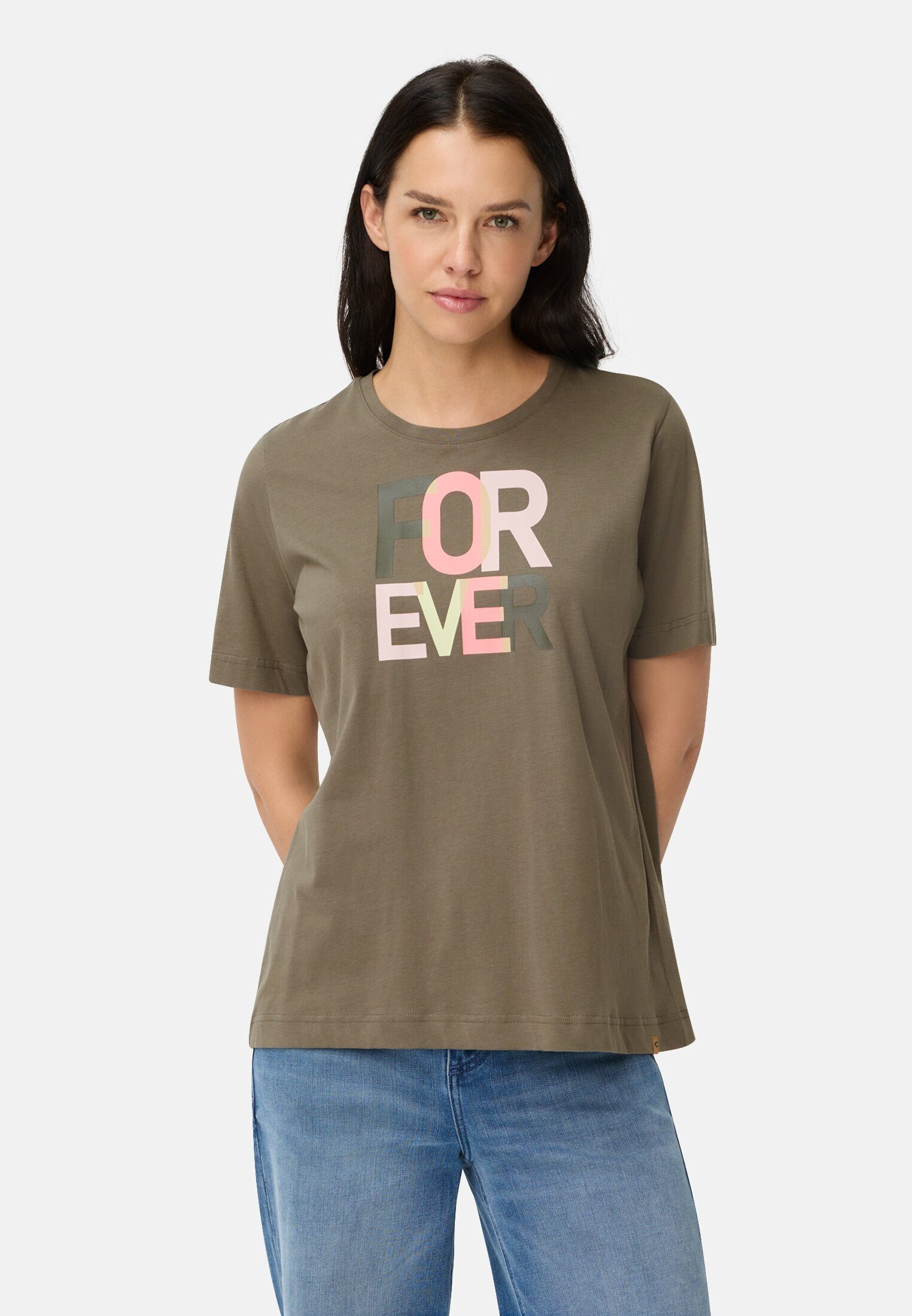camel active Print-Shirt aus reiner Baumwolle günstig online kaufen