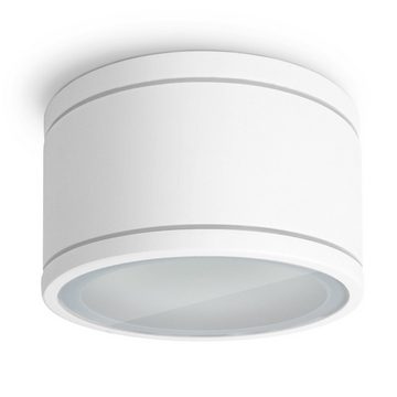 SSC-LUXon Aufbauleuchte CELI-WX Aufbaustrahler IP44 flach in weiss mit LED GX53 dimmbar 6,5W, Warmweiß