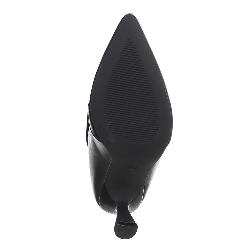 Ital-Design Moderne Slouch-Stiefel mit spitzer Zehenform für Damen Stiefel (90851739) Pfennig-/Stilettoabsatz Stiefel in Schwarz