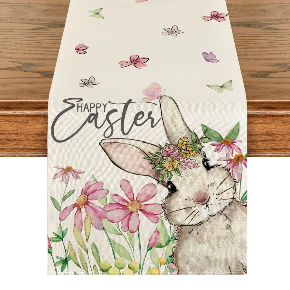 Tischläufer Oster Tischläufer Frühlingsdeko, Waschbar, 33x183 cm