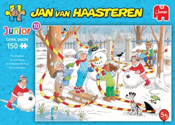 Jumbo Spiele Puzzle Jan van Haasteren Junior 10 Der Schneemann, 150 Puzzleteile, Made in Europe