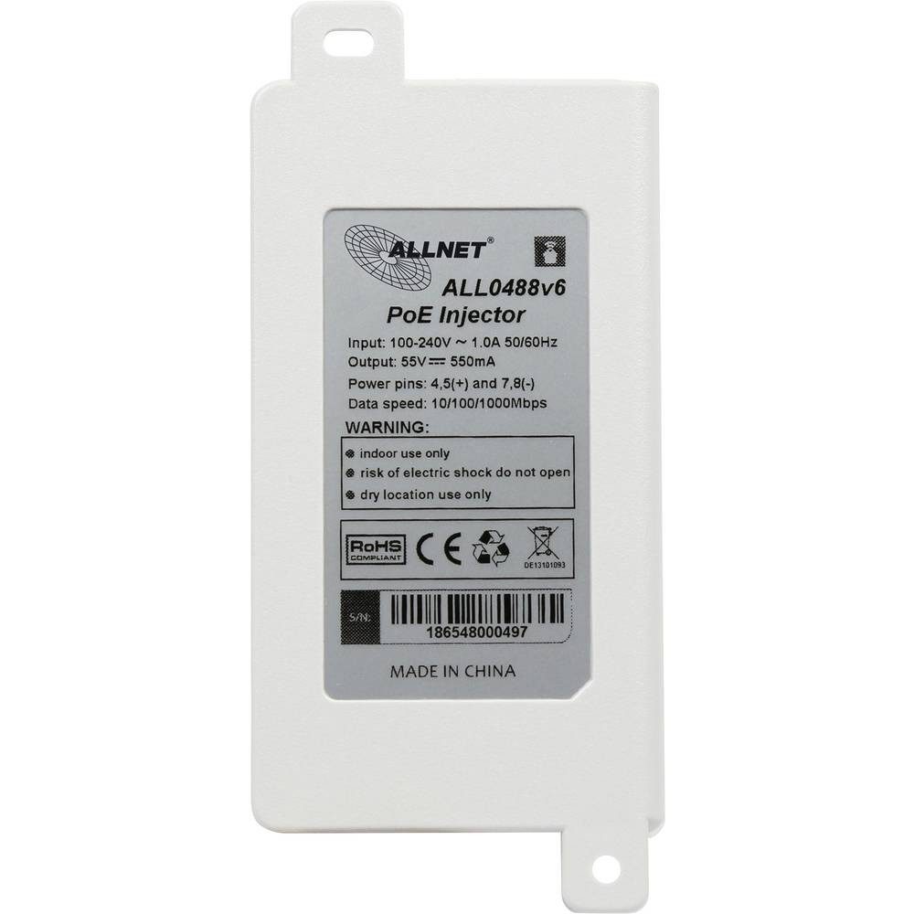 Allnet PoE Injektor Gigabit PoE & PoE+ (15.4W/30W ALL0488v6 Netzwerk-Switch