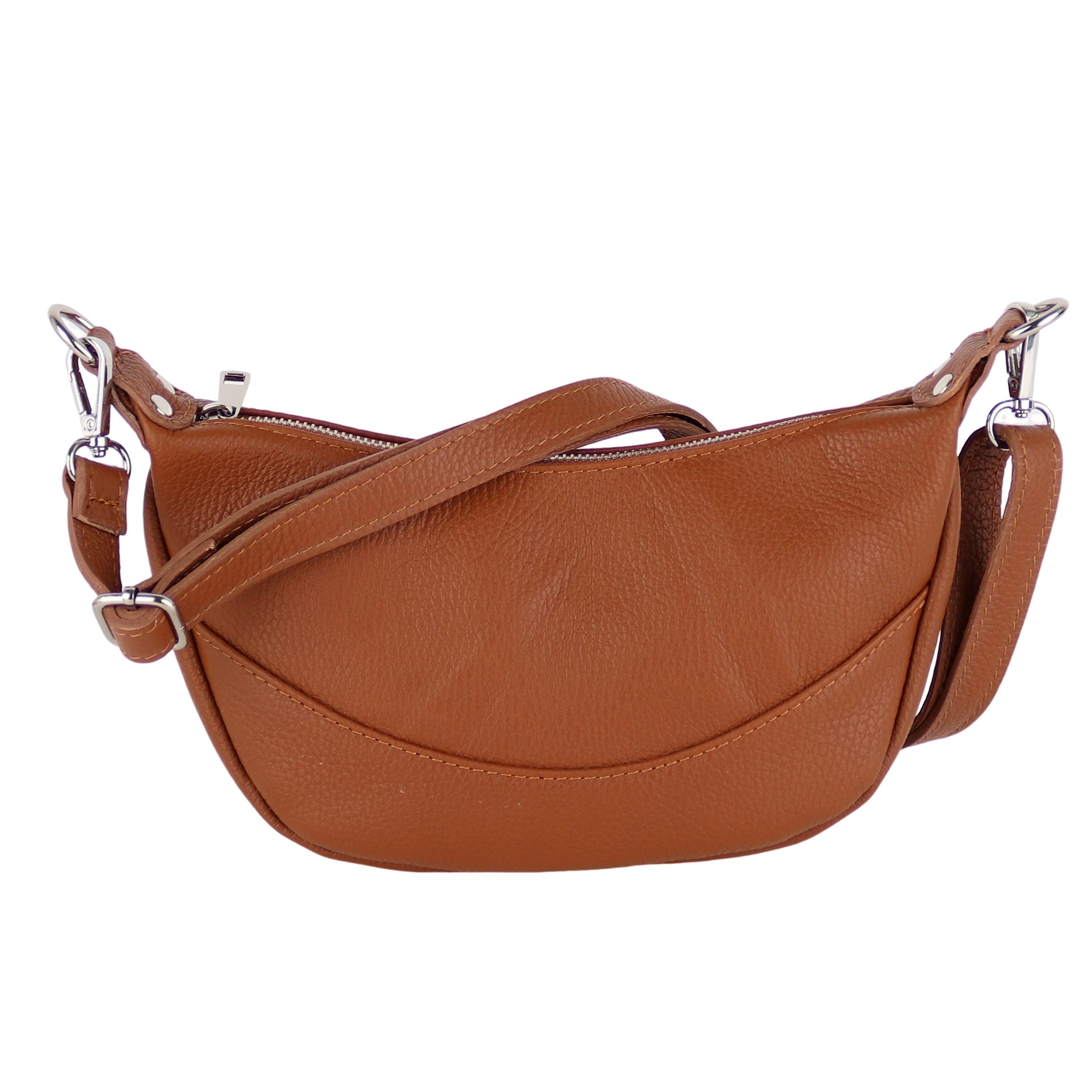 Umhängetasche Damen, Crossbody Bag, Echtleder Made in Italy