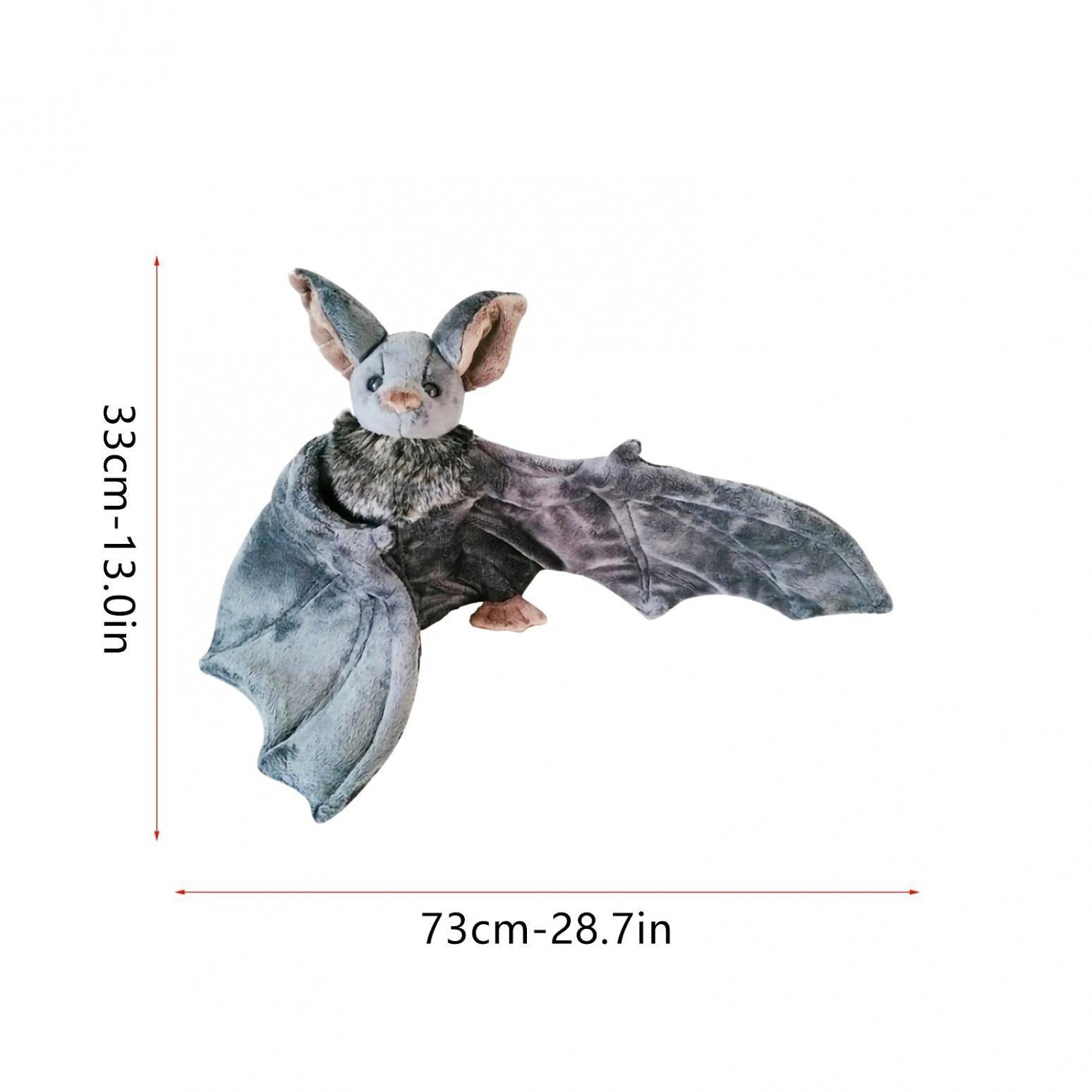 Tinisu Plüschfigur Fledermaus Kuscheltier 30 cm – Niedliches Halloween Plüschtier Stoffti