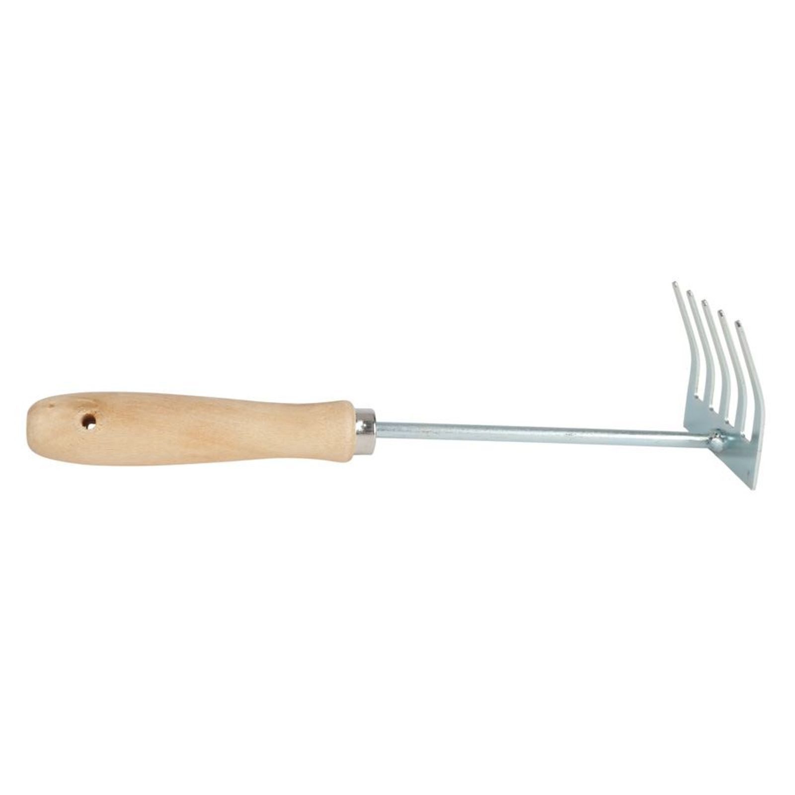 BURI Gartenrechen Gartengeräte-Set 4tlg. Blumenkelle Grubber Rechen Doppelhacke Garten