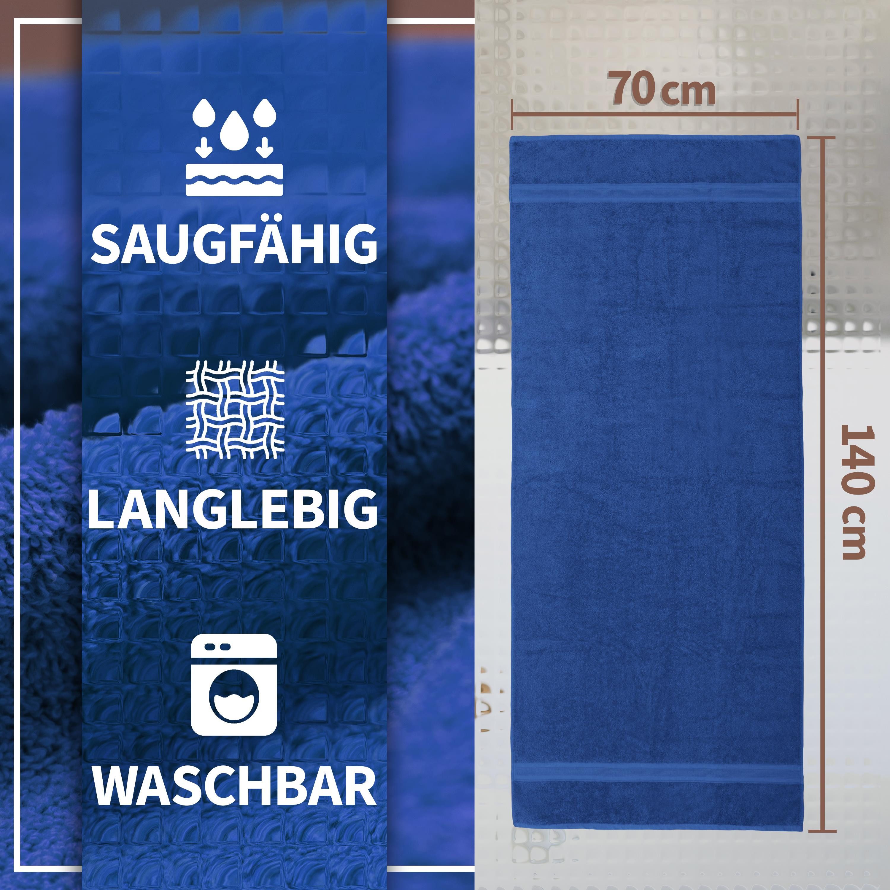 NatureMark Duschtücher 2er-Set Frottier Duschtücher 70x140cm, 100% Baumwoll günstig online kaufen